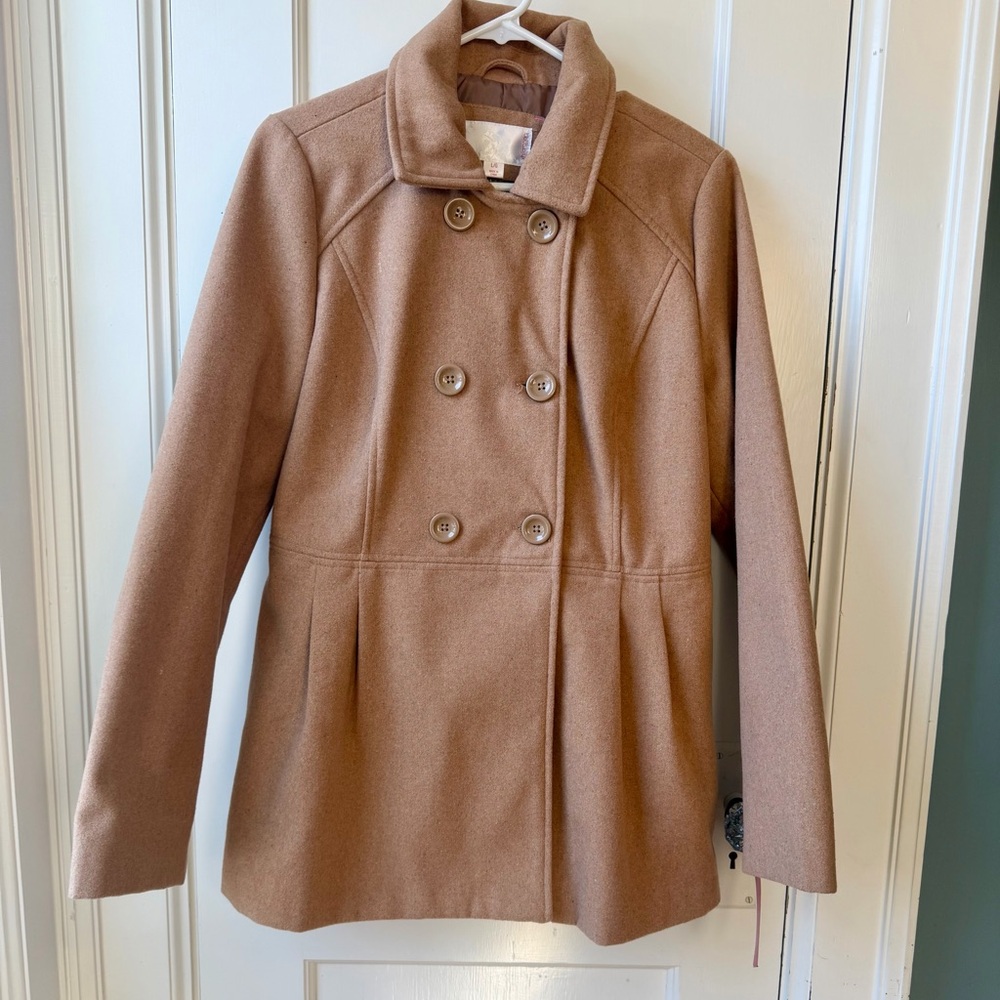 Xhilaration Women's Brown Pea Coat